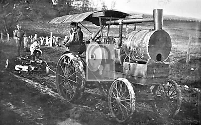 Steam Tractor Plowing Farm - 4x6 PRINT • $4.99