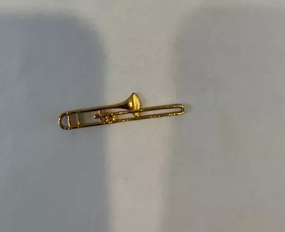$9.99 • Buy Vintage Music Trombone Hat Pin Tie Pin 