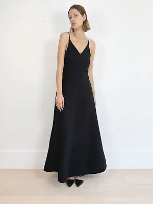 Ellery Zip Flare Dress In Black • $800