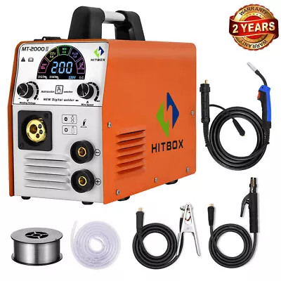 £145.99 • Buy HITBOX 3in1 MIG Welder MIG ARC Lift TIG Welding Machine Gas Gasless 200A MT2000