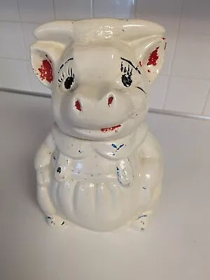 Vintage American Bisque Cow Cookie Jar • $49.95