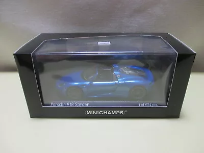 Minichamps 410062130 Porsche 918 Spider Final 2013 Blue Metallic 1:43 • $60