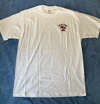Malibu Caribbean Rum Passion Fruit 2005 Promo T Shirt Sz XL White • $19.90