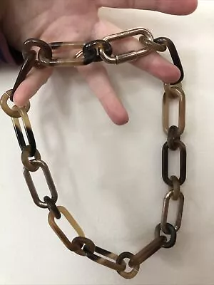 $495 • Buy Hermès Horn Link Necklace- Tortoise Shell