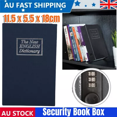 Security Lock Dictionary Secret Book Cash Money Jewellery Locker Box Dark Blue • $16.05