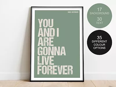 Custom Music Lyrics | Create Your Own Artwork | Print | Poster | Canvas Picture • £7.99