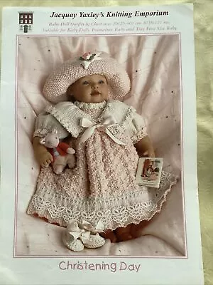 Jacquay Yaxley Doll Knitting Pattern. Christening Day. Original. • £5