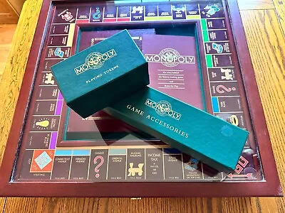Franklin Mint MONOPOLY Collector's Edition Wood Board Game 1991 COMPLETE! • $450