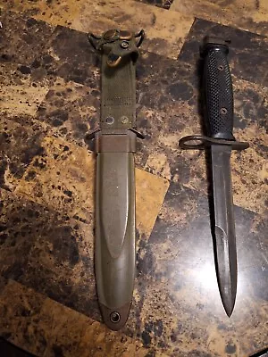 Vintage US M7 BOC Bayonet With USM8A1 Sheath Vietnam Military Knife • $124.99