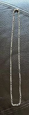 Vintage Estate Mexico Sterling Silver Figaro 22” Link Chain 925 • $62.99