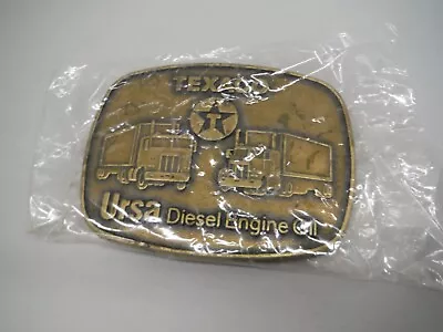 Vintage Texaco Belt Buckle URSA Diesel Engine Oil Trucks Brass NEW! • $25