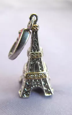 3d Vintage Alwand Vahan Diamond 14k & Sterling Eiffel Tower Clip Charm • $89.99