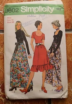 £0.99 • Buy 1960s Simplicity Dress Pattern #9602 - No Reserve