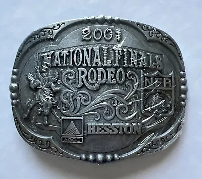 New 2001 National Finals Rodeo Hesston Adult Cowboy Buckle Montana Silversmith • $9.99