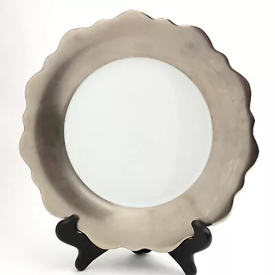 Samoa Platinum By Jean Louis Coquet Limoges Porcelain 10 1/4  Dinner Plate • £144.77