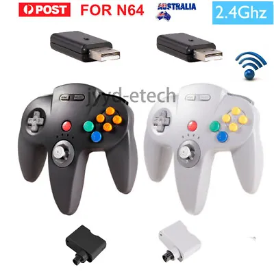 Wireless Controller For Nintendo 64 N64 Console PC Windows Switch W/ Rumble Pak • $43.69
