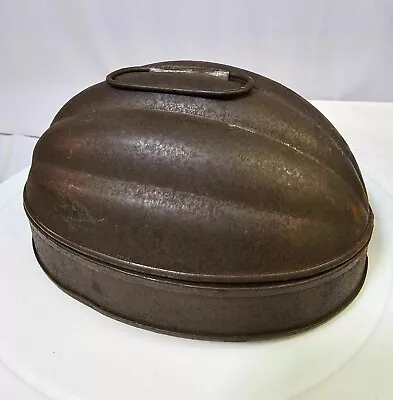 Antique Metal Tin Melon Shaped Pudding Mold Bread Cake Rustic- Bn3 • $12