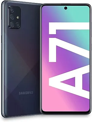 GSM Unlocked Samsung Galaxy A71 5G 128GB Black Good Smartphone - SHADOW • $109