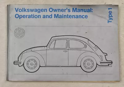 1972 Volkswagen Type 1 Owners Manual • $34.99