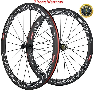 50mm 700C Carbon Wheels Road Bike Carbon Wheelset Clincher 23mm Wide Basalt Line • $332.10