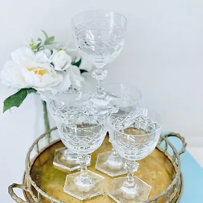 Villeroy & Boch Miss Desiree Crystal Wine Water Glasses Goblet Set Of 5 5.5” • $75