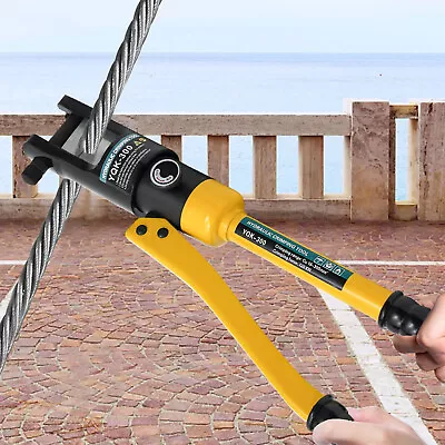 12 Ton Hydraulic Crimping Tool With 20 Dies Rope YQK300 Wire Balustrade Crimper • $55.10