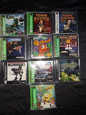 PS1 10 Game Lot CLEAN! Tomb Raider 2 & 3 Croc MechWarrior 2 Driver And More! • $89.99