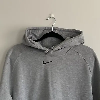 Nike Vintage Light Grey Middle Swoosh Hoodie Excellent Condition Size XL • $38.49