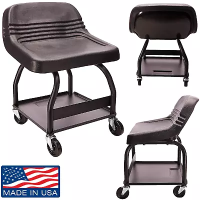 Mechanics Roller Seat Rolling Tool Tray Garage Stool Seat Work Shop Chair Car Ne • $209.99