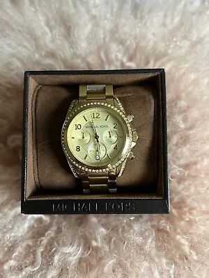 Michael Kors Ladies Blair Gold Chronograph Watch - MK5166 • £55