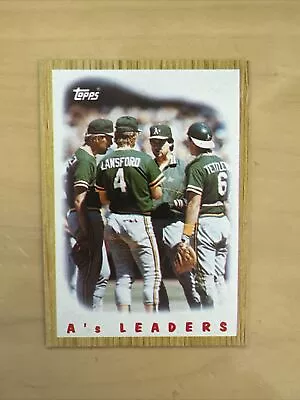 1987 Topps - Team Leaders #456 Tony LaRussa Carney Lansford Mickey Tettleton • $0.99