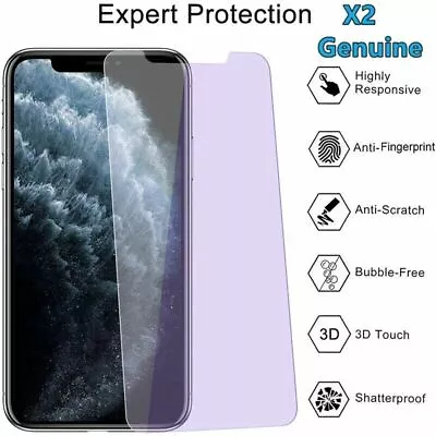 $6.95 • Buy 2x Screen Protector Nuglas Anti Blue Tempered Glass For IPhone 13 12 All Models