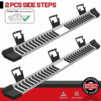 Fit 2017-2024 Ford F250 Superduty Crew Cab 6  Running Board Side Step Nerf Bar V • $165.90