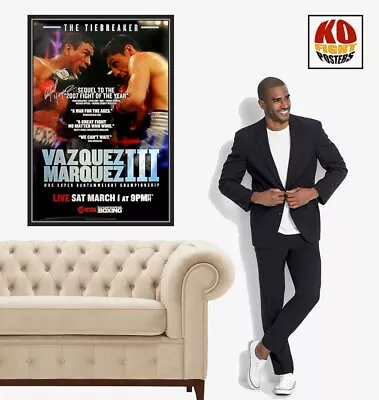 ISRAEL VAZQUEZ Vs. RAFAEL MARQUEZ (3) : DUAL SIGNED Original Boxing Poster 10D • $217.59