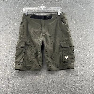Mountain Hardwear Mens Green Belted Adjustable Cargo Shorts Size S • $18