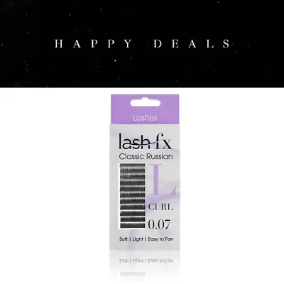 Lash FX Classic Russian Lashes L Curl 0.07 15mm - Soft | Light | Easy To Fan • £9.49