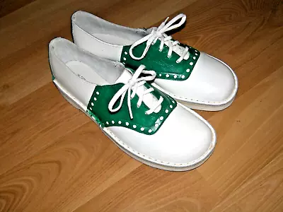 Vintage Cheerleader GREEN/white Saddle Shoes Women's 6.5 M NOS • $59