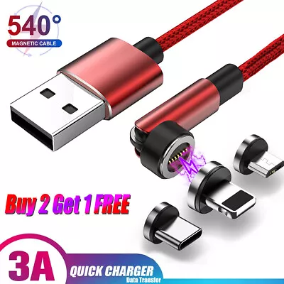 Magnetic Phone 3A Charger Cable. 360°Rotate For Micro USB/Type C/and IPhone Port • $2.75