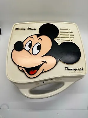 Mickey Mouse Phonograph Battery Powered Record Player Vintage 1980's • $25