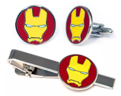 Avengers Cufflinks Ironman Tie Clip Marvel Groomsmen Wedding Jewelry Nerd Gift • $9.95