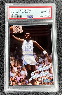 2012-13 Fleer Retro Ultra #39 Michael Jordan Bulls Hof Psa 10 Gem Mint • $189.99