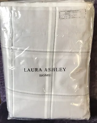 Laura Ashley Corby Check Silver Grey Curtains - 88 W X 72 L / 223 X 183cm - NEW • £135