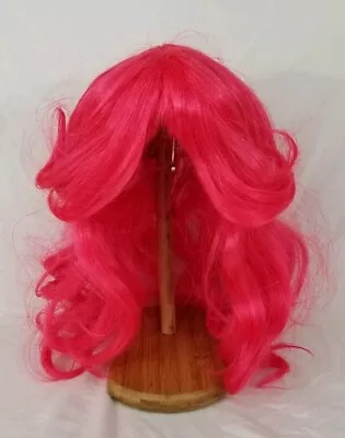 NEW Hot Neon Bright Pink Cosplay Wig Wavy Curly Pinkie Pie My Little Pony Anime • $8.99