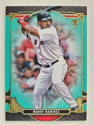 MANNY RAMIREZ - 2022 Topps Triple Threads *AQUAMARINE* #087/150 Card No. 43 • $1