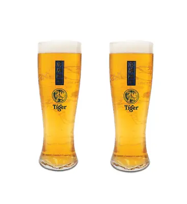 £12.99 • Buy 2 X Tiger Beer Pint Glasses 20oz Brand New 100% Genuine CE Marked Official Bar