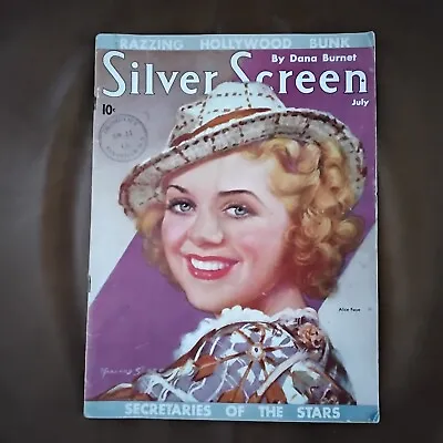 1937 Silver Screen Alice Faye Rober Taylor Jack Benny Fashion Gossip Films • $37