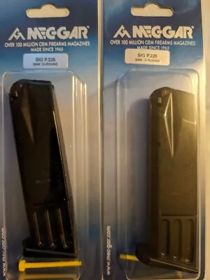 Lot Of 2 - MecGar Sig Sauer P226 9mm 10 Round Magazine P22610B - FACTORY NEW • $45.49