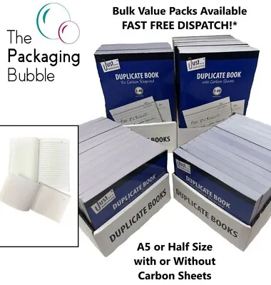 Duplicate Book Receipts Bills Invoices Carbon Copy Sheets 40/80 Numbered Pgs A5 • £52.02