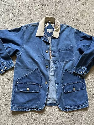 EUC Men’s Vintage Denim REDHEAD Barn Chore Jacket Size Medium CORDUROY COLLAR • $4.99