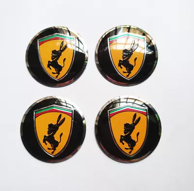 $4.99 • Buy 4pc 56mm 2.2  Donkey Car Black Rim Wheel Center Hub Caps Emblems Badges Stickers